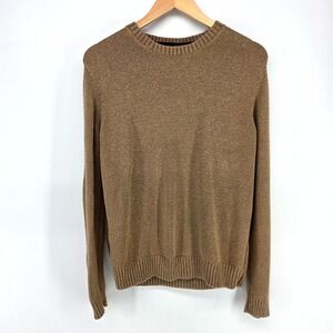Eventide Sweater Mens M Brown Crewneck Knit Long Sleeve Pullover Casual Classic